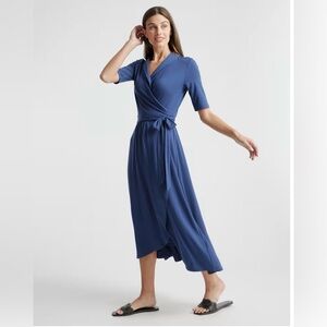 NEW Quince Tencel Jersey Midi Wrap Dress 💙